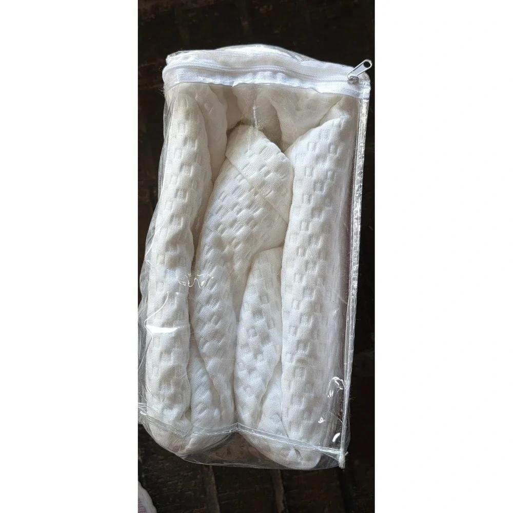 Lucid 4-Inch Mattress Topper Cover California King White WaffleKnit LU40CK0025TC